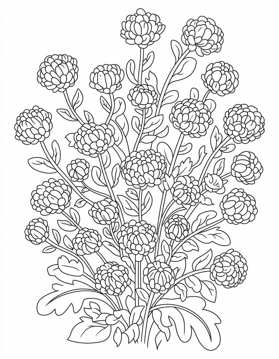 Button Chrysanthemums